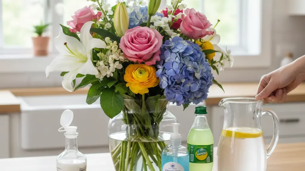 Come far durare i fiori in vaso più a lungo? Hai già tutto in casa